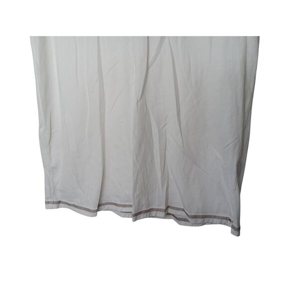 New POL Colorblock V-Neck Soft Stretch Tee Oversized White Short Sleeve Small - Picture 5 of 16